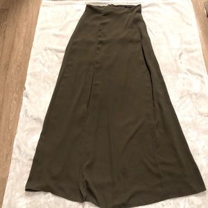 First green maxi skirt